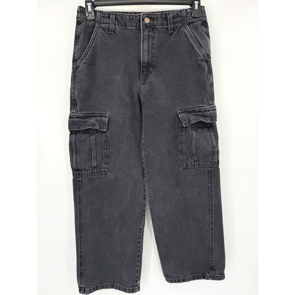 Levi's '94 Baggy Cargo Jeans Women 27 Black Faded Denim 90s Streetwear Y2K